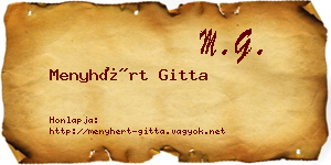 Menyhért Gitta névjegykártya